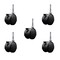 Service Caster 2-3/8'' Chair Caster Twin Wheel with Brakes 5/16'' Grip Neck Stem, 5PK SCC-GN02S60-NYS-B-5 - alternate 1
